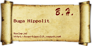 Buga Hippolit névjegykártya